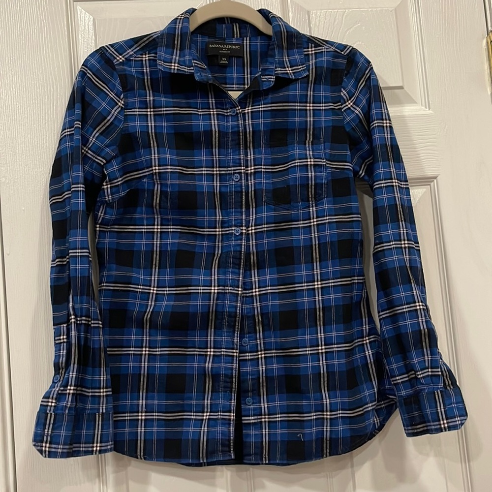 ✨FINAL PRICE✨BANANA REPUBLIC CLASSIC FIT FLANNEL SHIRT IN EXTRA SMALL